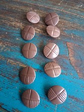 10 x Knopf  Sammlung Knöpfe Mantel  Braun alt Jacke 10 Stück 