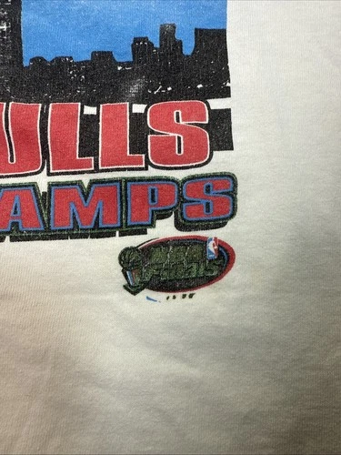 VTG 1996 Chicago Bulls Starter T-Shirt The Best Ever Anywhere Single Stitch M image 4