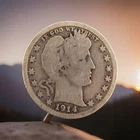 1914 P BARBER QUARTER DOLLAR - US COLLECTIBLE COIN 90% SILVER