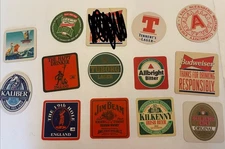 Lot Of 13 Vintage Craft Beer Coasters Bar Pub Advertising Breweriana Unused