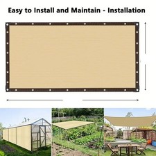 UV Sun Shade Sail Net Cloth Outdoor Sunshade Net for Garden Pergola Cover Canopy