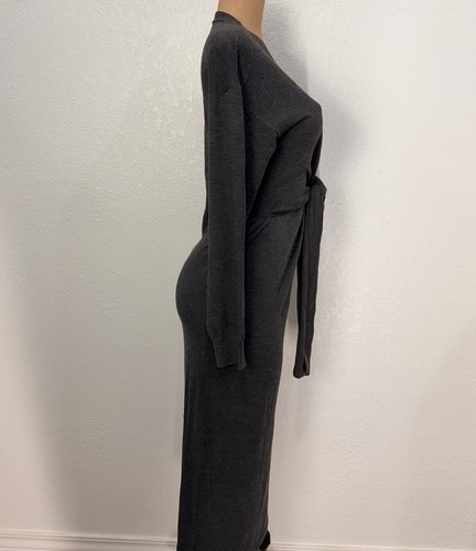 Vestido Suéter Moderno Citizen $190 Gris Elastizado Largo Envolvente Para Mujer Talla L Largo Manga - Imagen 9 de 17