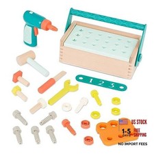 Pretend Play Tool Box, Fix 'n' Play Kit, Wooden 25-Piece, Wood Toys  Medium