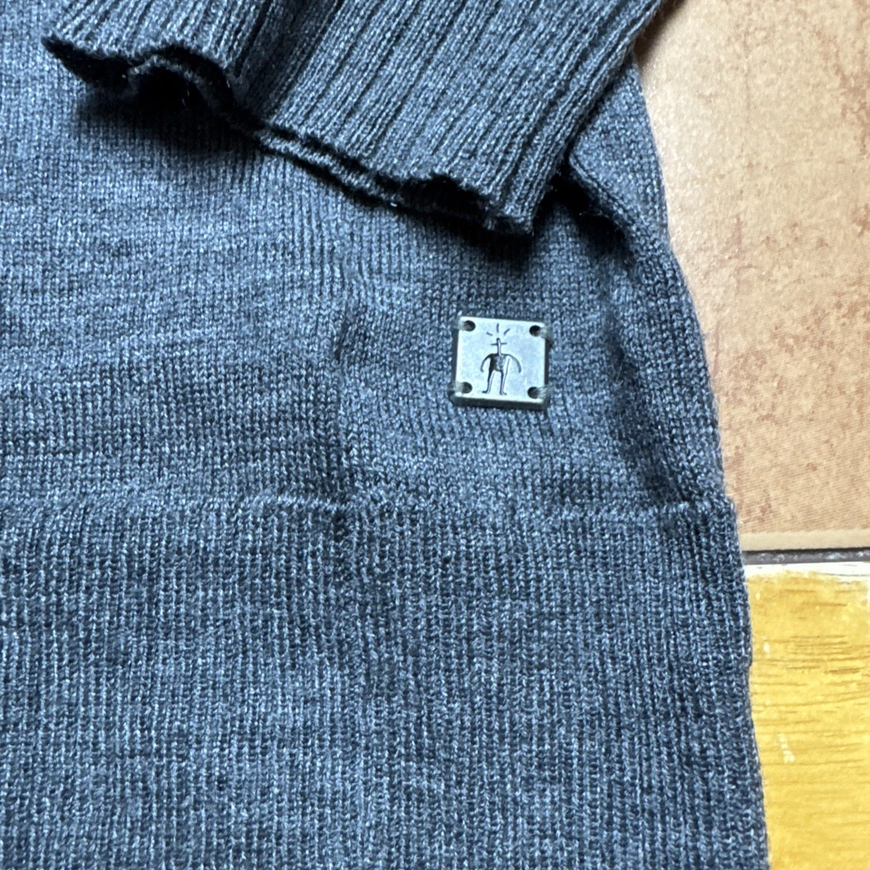 Suéter SmartWool 1/4 Cremallera Lana Merino Gris Para Hombre Talla Mediana Ligero Exterior Foto 2 de 4