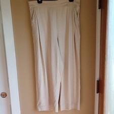 Madewell Linen High Rise Trouser Wide Leg Pants Size 14