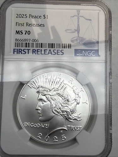 2025 Silver Peace Dollar MS-70 NGC Early Releases.