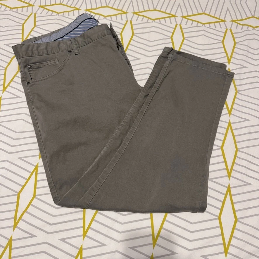 Peter Millar Pants Signature Sateen Five Pocket Men's 40x26 Gray Casual