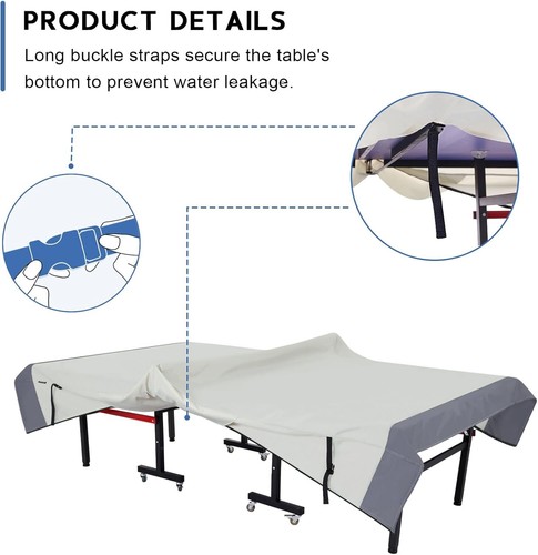 Ping Pong Table Cover Outdoor Waterproof, Dual Function Table Tennis Cover Fi... - 第 6/11 張圖片