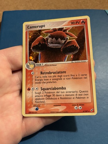 Camerupt 4/107 Holo Set Ex Deoxys Rara Carta Pokemon Italiana GOOD - Foto 3 di 7