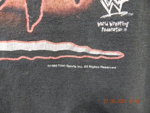 Vintage 90er WWF The Rock Laying Smack Down Rap T-Shirt 1999 Herren XL TNT WWE - Bild 2 von 5