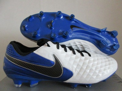 nike tiempo legend v fg white black blue