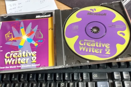 Microsoft Creative Writer 2- CD +code for Windows 95 PC -Graphics Art vgc