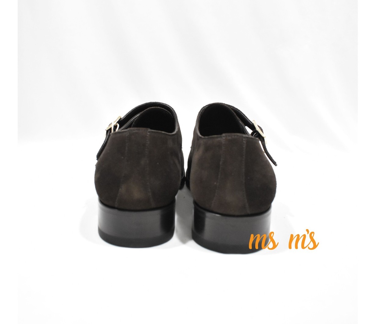 NIB Tom Ford DOUBLE MONK STRAPS Cocoa Suede Dress shoes Double-monk strap shoes in brown suede main image 3