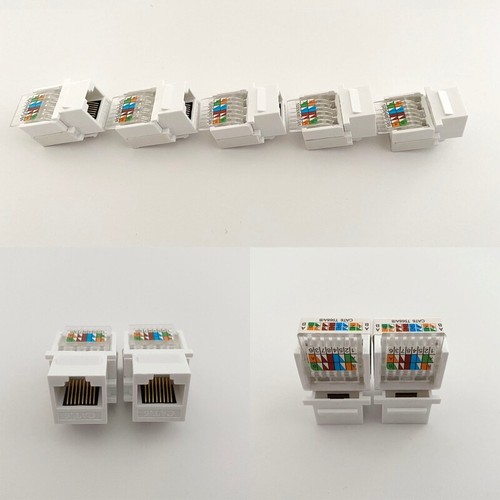5Pcs CAT6 UTP Module RJ45 Connector Information Socket Keystone Jack - Afbeelding 2 van 8