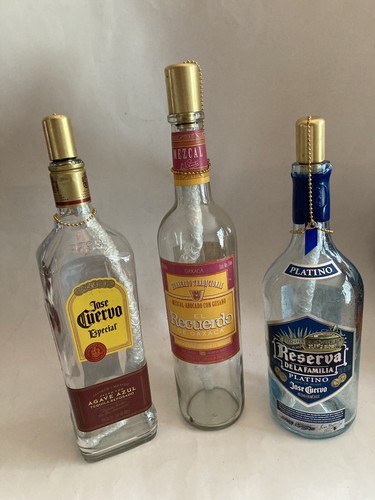 Handmade Upcycled Jose Cuervo + Bottles Outdoor Tiki Torch Wick Lantern