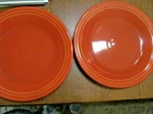 *2 Fiesta Ware PERSIMMON Orange 7"SALAD Plates