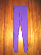 Plus Size Shiny Purple High Waist Spandex Stirrup Foot Tights Size 3XL-Tall New