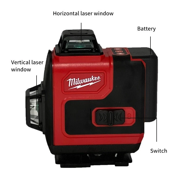 Milwaukee Laser Level Green 16 Lines 4D Self Leveling 360 Horizontal