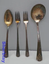 Vogue Silver Plate 1938 International Silver Mixed Lot 4 Pcs Gravy Ladle Cocktai