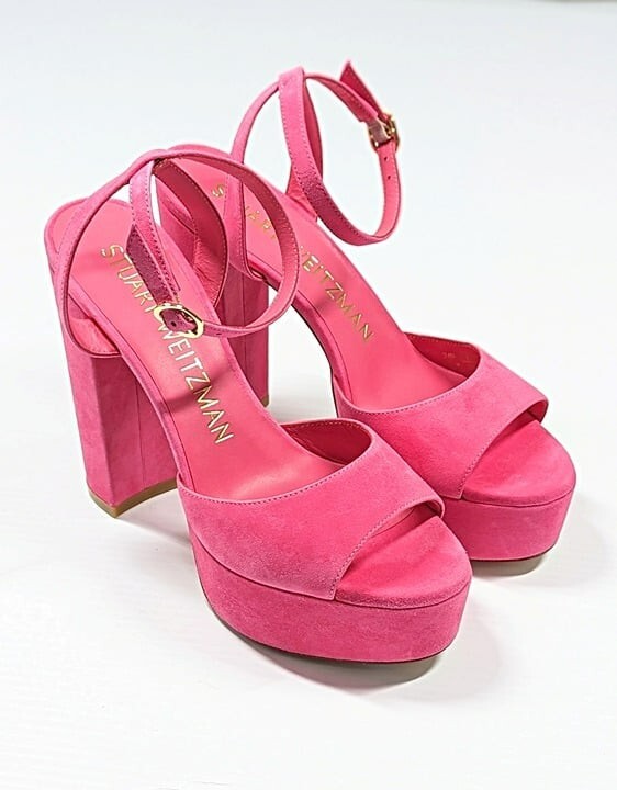 pinky様 Stuart Weitzman Women's Ryder II Ankle Strap Heel Platform