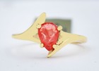 GENUINE 1.03 Cts PADPARADSCHA SAPPHIRE RING 10K GOLD - Free Appraisal - NWT