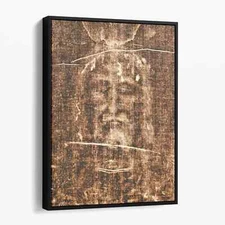 Shroud of Turin Face of Jesus Bible Christian God Canvas Print Wall Art