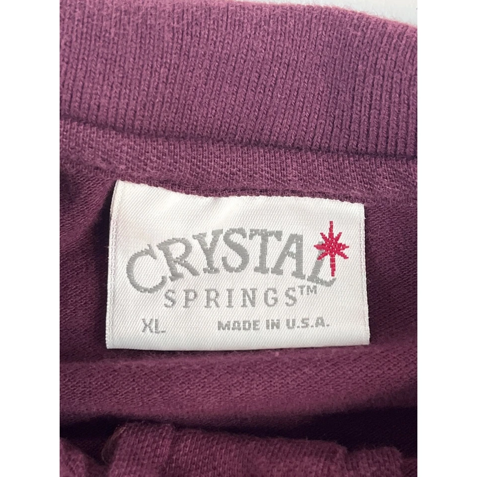 Camisa polo vintage Crystal Springs para hombre hecha en EE. UU. XL roja Dixieland Delight 1998 Foto 4 de 4