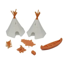 Outland Models Railroad Scenery Native American Indian Camp Set 1:48 O Scale