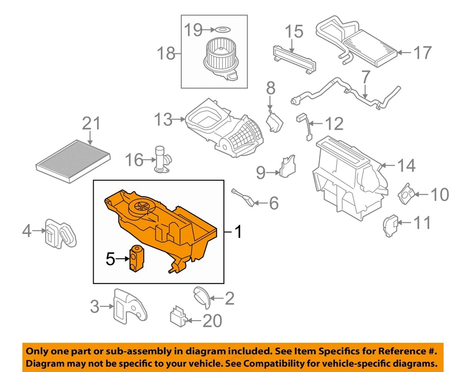 Núcleo evaporador de aire acondicionado usado se adapta a: montaje Ford Taurus 2011 eléctrico automático temperatura Foto 3 de 4