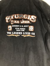 Sturgis Bike Week 2007 Denim Jean Vest Cut Off Men's Shirt 2XL See Photos
