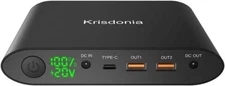 Krisdonia Power Bank 25000mAh DC Output LCD Voltage Laptop/iPhone/iPad/ 5V 9V 12