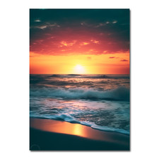 Beach Coast Realistic Art Photo Poster A4 Print Wall Art