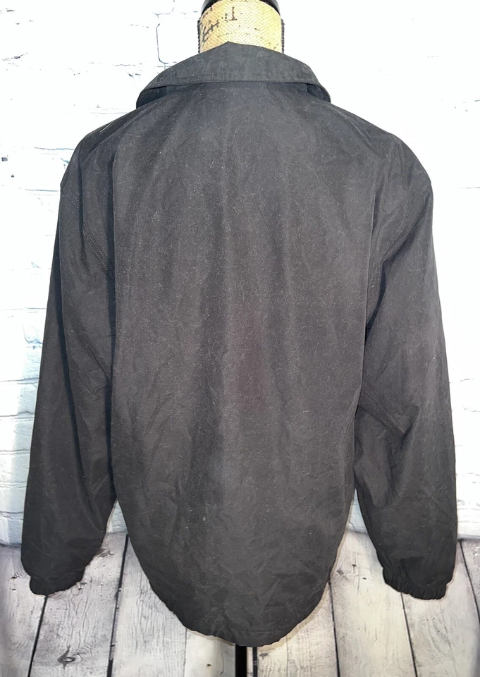 Speedo Men's Black Zip Front 2 Pocket Drawstring Waist Windbreaker Jacket XS - Image 2 of 4