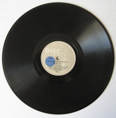 Jazz At The Philharmonic Vol4: Blues Pt 1 & Pt 2 Traditional 78 RPM Disc