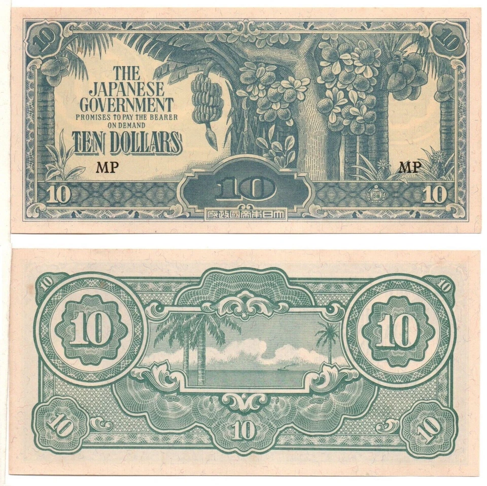 MALAYA 1 5 10 50 CENTS 1 5 10 100 1000 DOLLAR x 9 Pcs 1942-1945 Rare SET JIM WAR - Image 4 of 4