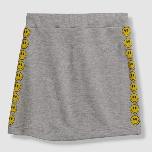$68 Flowers By Zoe Girl's Gray Happy Face Skirt Size 5 - Picture 2 of 3