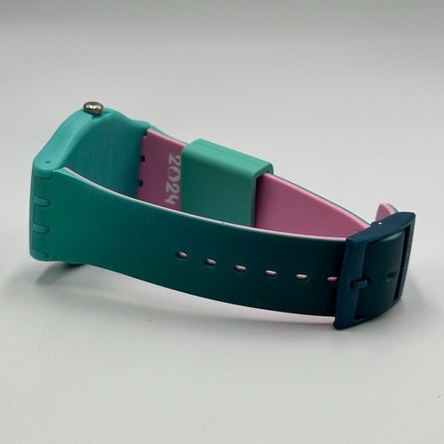 Orologio Swatch Uomo Donna Rosa Teal Parigi 2024 Olimpiadi Edizione Limitata Batteria Nuova - Foto 12 di 15