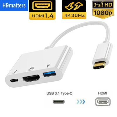 USB C to DisplayPort HDMI VGA Docking Station Type-C to HDMI Adapter  Cable