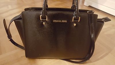 MICHAEL KORS Handtasche, Schwarz / Gold - SELMA Medium Tote