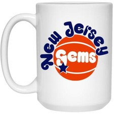 New Jersey Gems Mug 15 oz. White Glossy Ceramic | WBL Women's Basketball Team