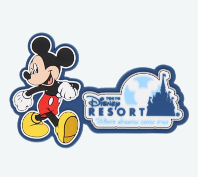 Disney Mickey Mouse Magnet Tokyo Disneyland Disney Resort Logo PVC