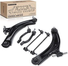 APM Set of 6, Front Lower Control Arm, Sway Bar Link, Outer Tie Rod End,