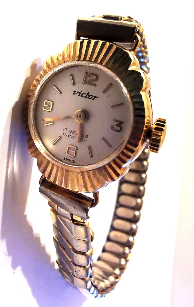 VINTAGE BWC VICTOR 9 CARAT GOLD LADIES WATCH 17 JEWELS INCABLOC WORKING ORDER