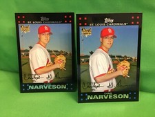 CHRIS NARVESON, two 2007 Topps Rookie Cards, #281, St. Louis Cardinals