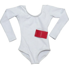 Capezio The Dance maker Girls ballet and gymnastics leotard white, size t/ch 264