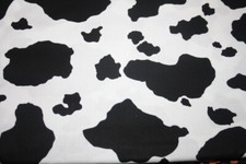ANIMAL SKIN PRINTS -BLACK AND WHITE COW PRINT - 100 COTTON FABRIC
