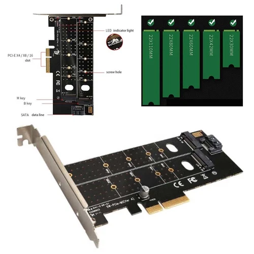 PCIE To M.2 Card Extender PCIe Converter PCI-E Riser Card Adapter Expansion card