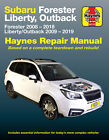 <!--F#f_0-->Subaru Forester 2008-2018, Liberty/Outback 2009-2019 Haynes Repair Manual<!--F/-->
