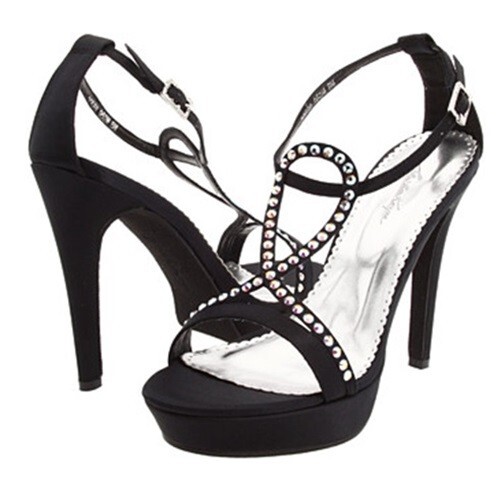 Женские туфли на платформе Touch Ups Monroe на высоком каблуке Sz 8.5 с открытым носком и пряжкой на щиколотке - черный