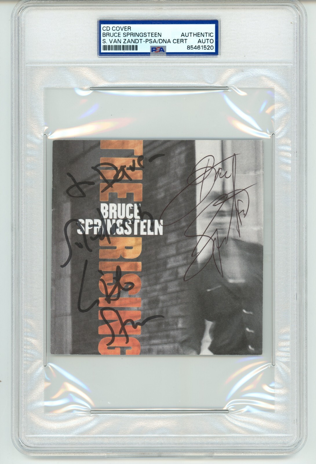 Bruce Springsteen ~ Signed Autographed The Rising CD Steven Van Zandt ~ PSA DNA